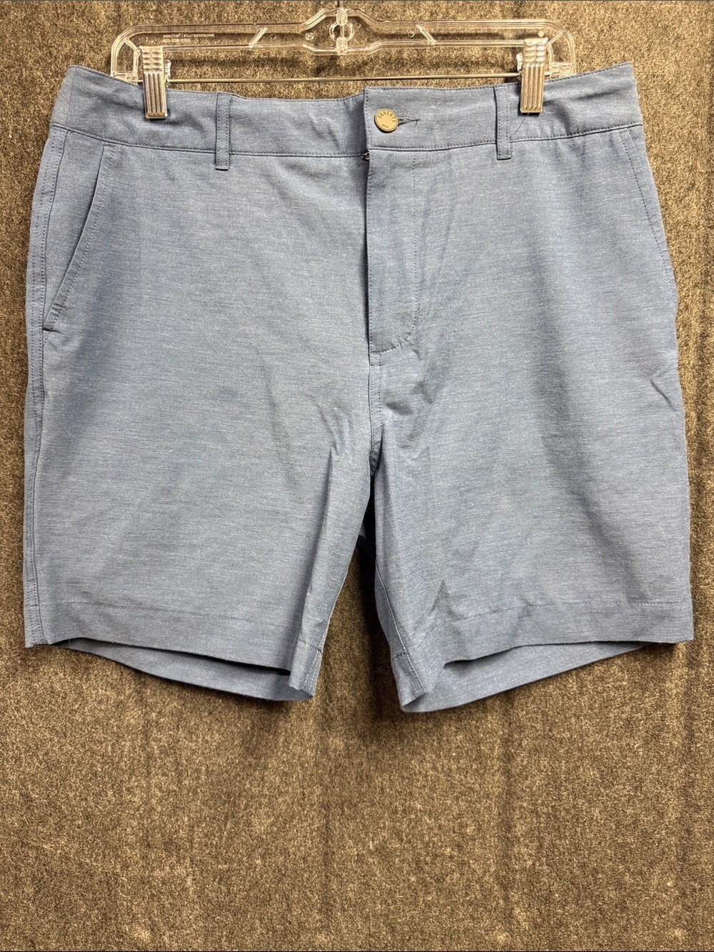 Faherty Sky Blue Flat-Front Men's Shorts